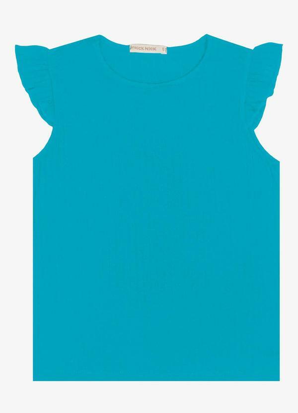 Vista 2 Blusa Juvenil Menina Ribana Azul Trick Nick Trick Nick