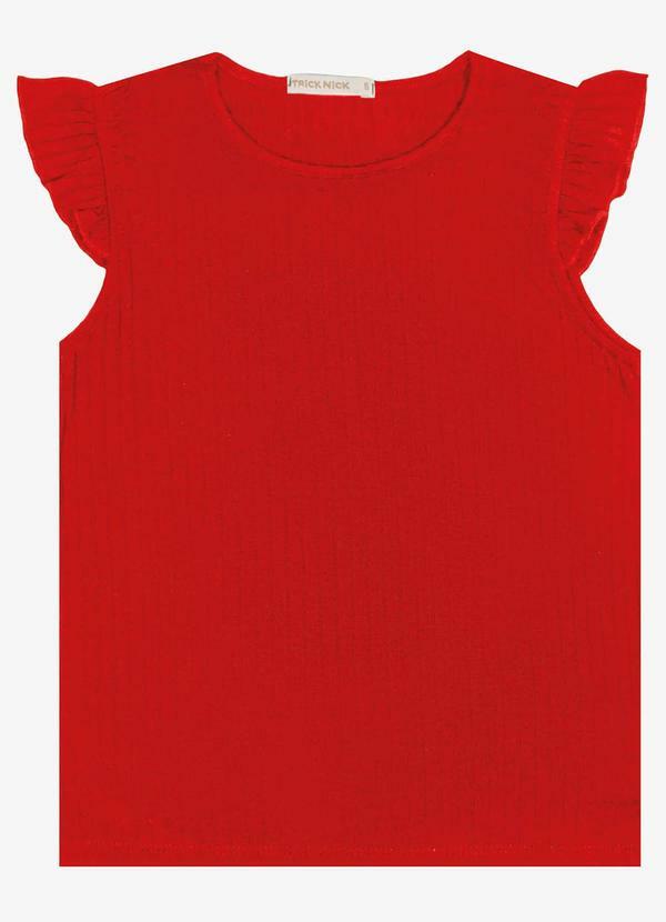 Vista 2 Blusa Juvenil Menina Ribana Vermelho Trick Nick Trick Nick