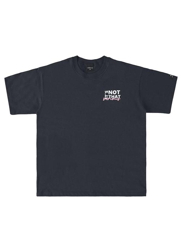 Blusa Juvenil Meia Malha Penteada Ampla Preto