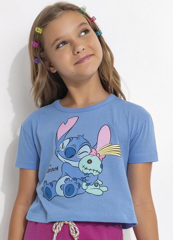 Blusa Lilo & Stitch Azul