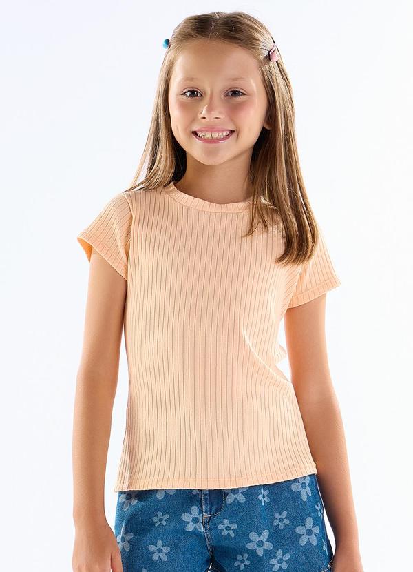 Vista 2 Blusa Malha Canelada Laranja Pulla Bulla Pulla Bulla