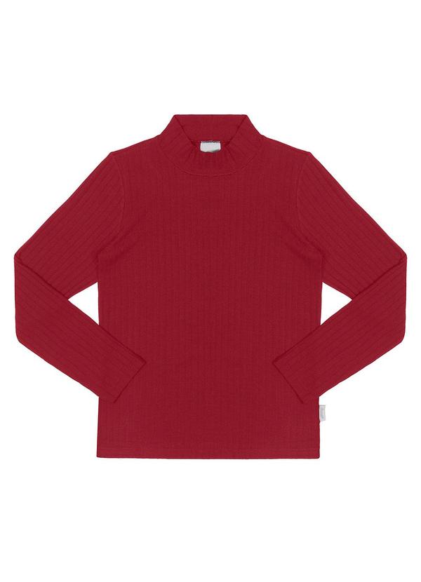 Vista 2 Blusa Malha Canelado Sevilha Vermelho Alakazoo Alakazoo