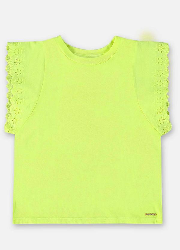 Vista 2 Blusa Manga Curta Básica Amarelo Up Baby Up Baby