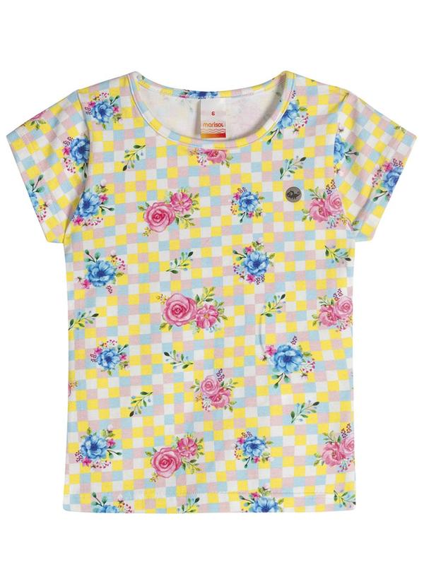 Vista 2 Blusa Manga Curta com Repelência a Água Amarelo Marisol Marisol