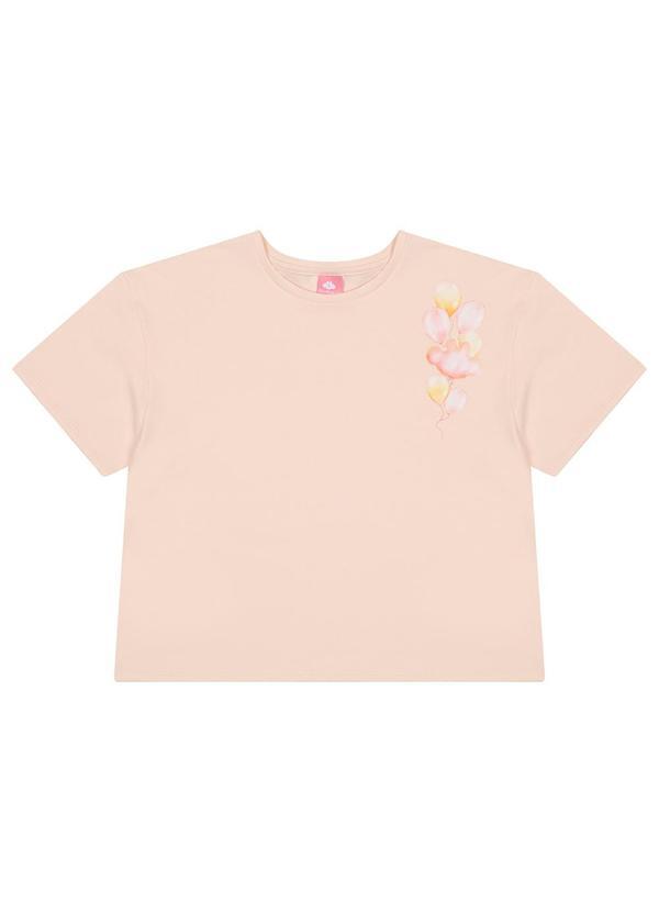 Blusa Manga Curta Feminino Bege