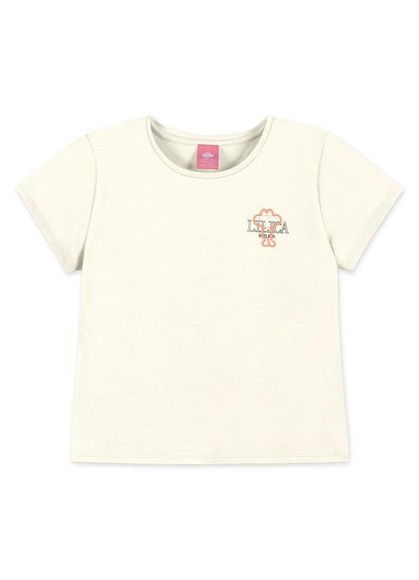 Blusa Manga Curta Infantil Bege