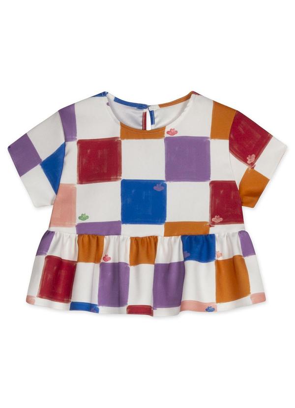Vista 2 Blusa Manga Curta Infantil Feminina Branco Lilica Ripilica Lilica Ripilica
