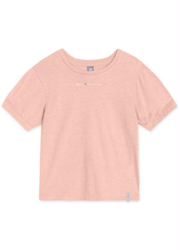 Vista 2 Blusa Manga Curta Infantil Menina Match Rosa Lilica Ripilica Lilica Ripilica