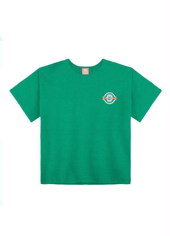 Blusa Manga Curta Infantil MeninaVerde
