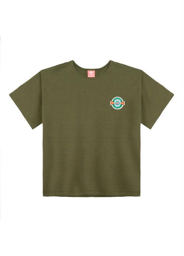 Blusa Manga Curta Infantil MeninaVerde
