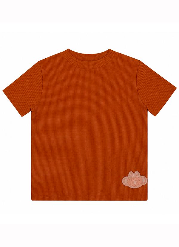 Blusa Manga Curta Laranja