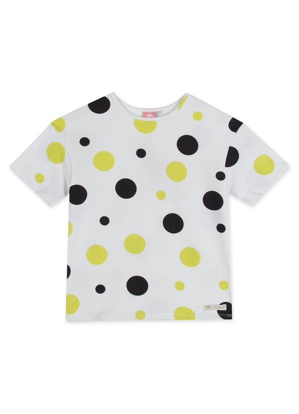 Blusa Manga Curta Malha Menina Lilica Branco
