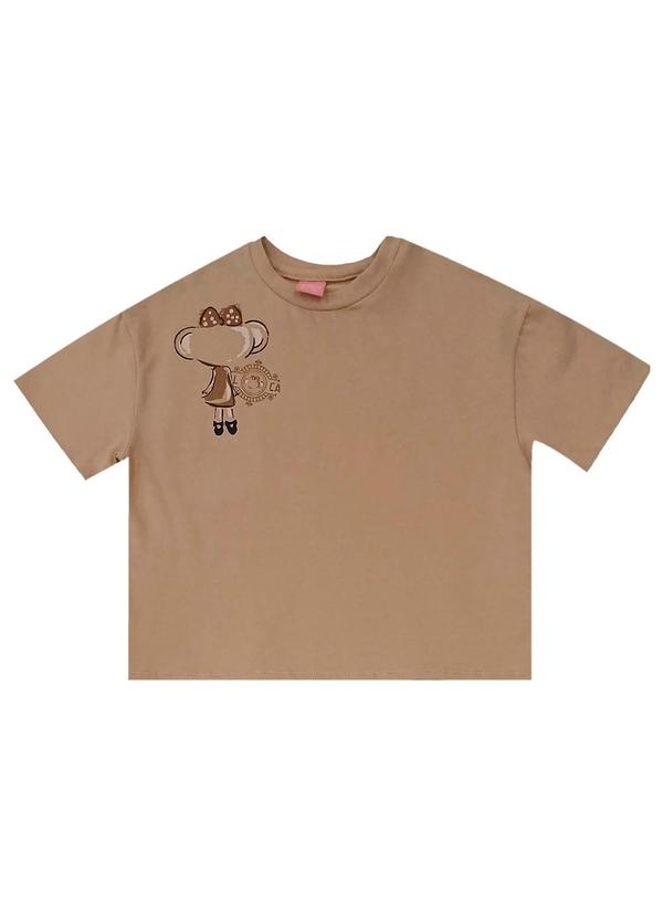 Blusa Manga Curta Marrom