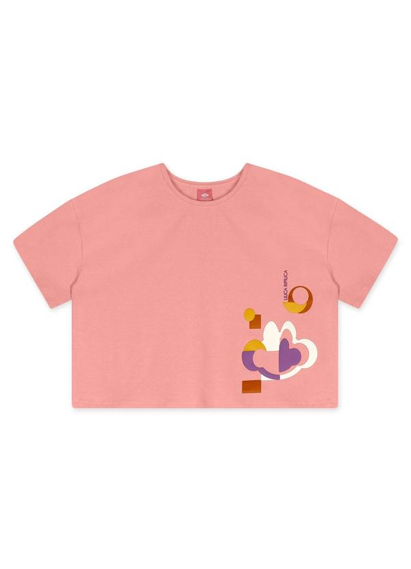 Blusa Manga Curta Menina Lilica Ripilica Rosa