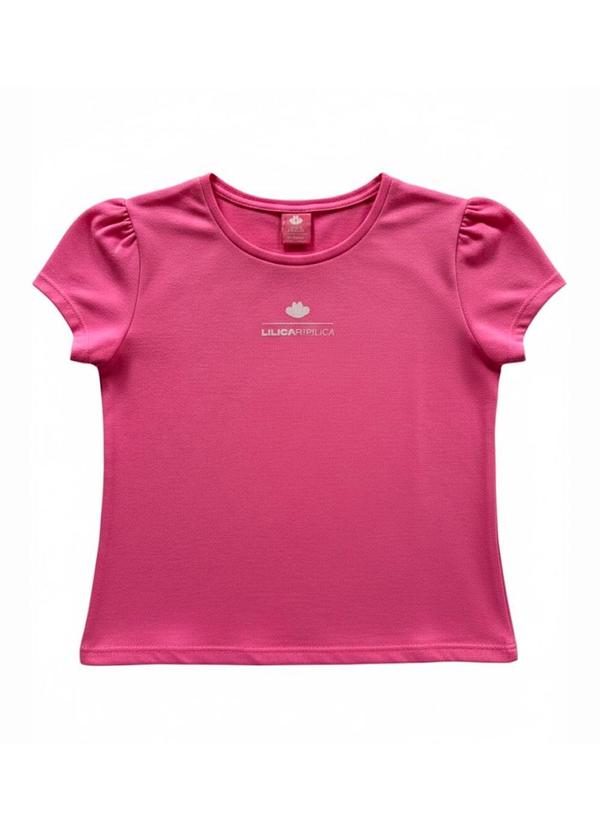 Blusa Manga Curta Rosa