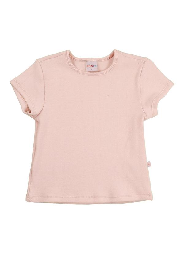 Vista 2 Blusa Mc Básica Bege Tink Bink Tink Bink