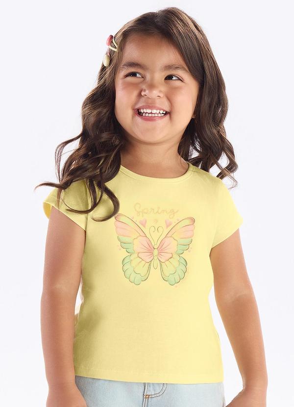 Vista 2 Blusa Meia Malha Amarelo Pulla Bulla Pulla Bulla