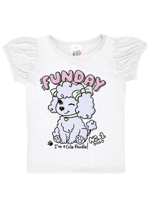 Blusa Meia Malha Menina Branco