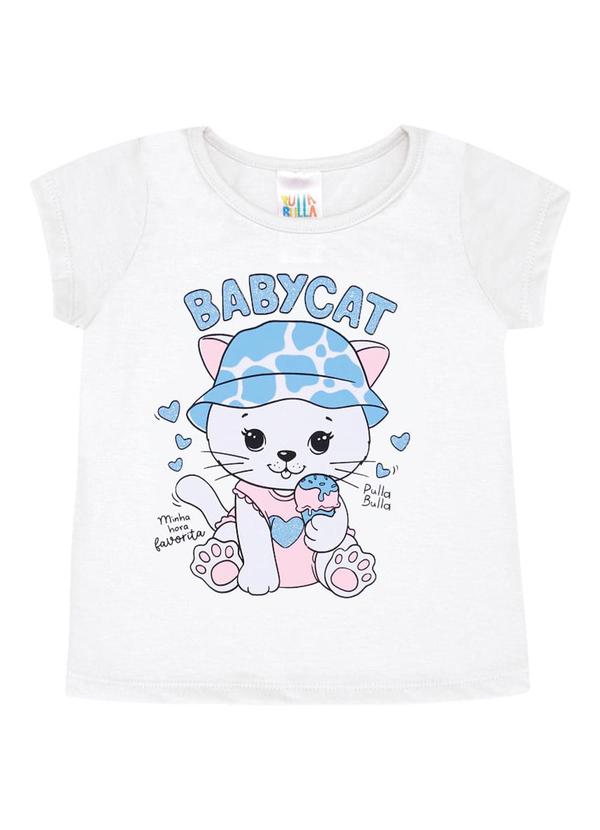 Blusa Meia Malha Menina Branco