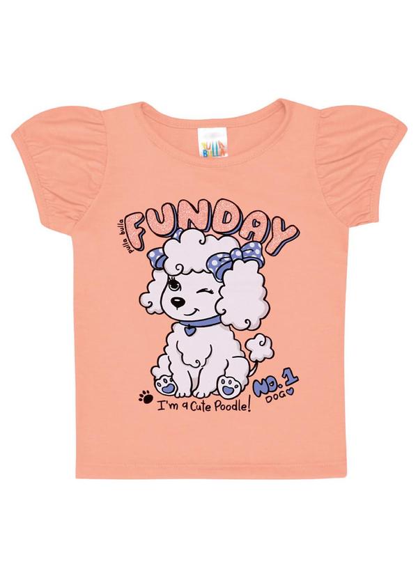 Blusa Meia Malha Menina Laranja