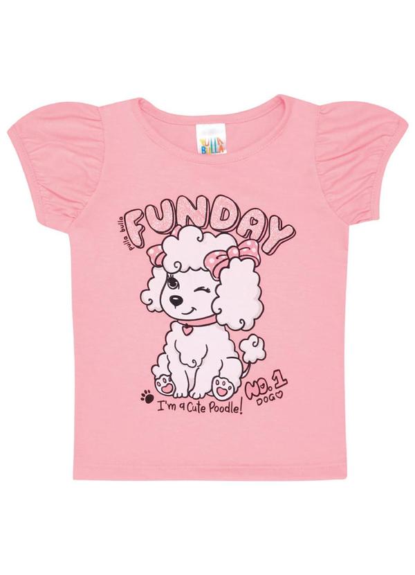 Blusa Meia Malha Menina Rosa