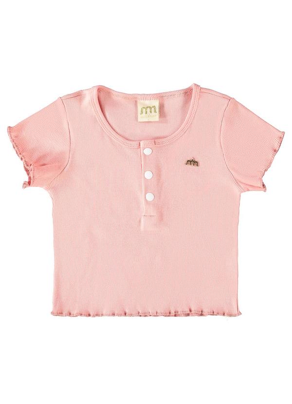 Vista 2 Blusa Menina em Punho Rosa Milli E Nina Milli E Nina