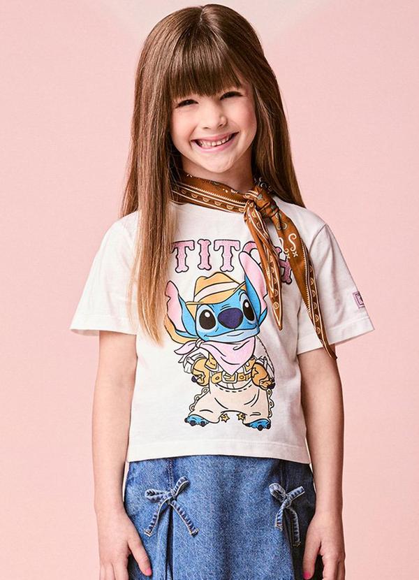 Blusa Menina Infantil com Franjas do Stitch