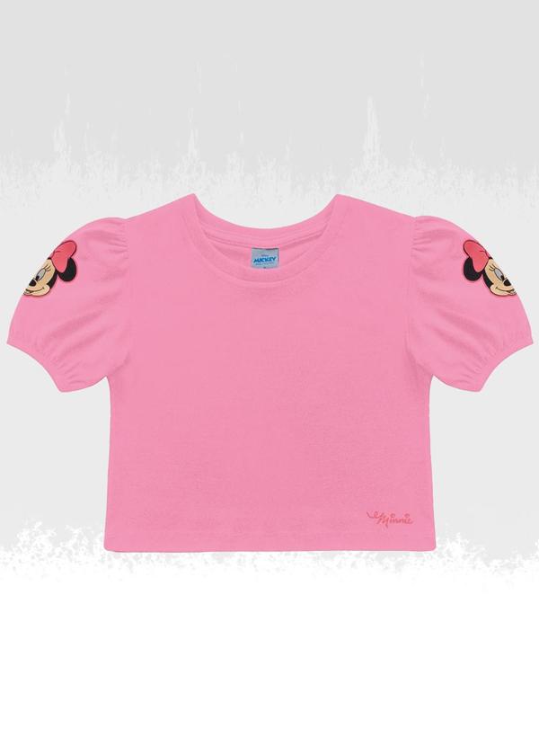 Vista 2 Blusa Minnie Mouse Rosa Fakini Kids Fakini Kids