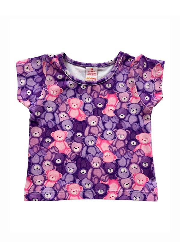 Blusa Mnaga Curta Estampada Marisol Roxo