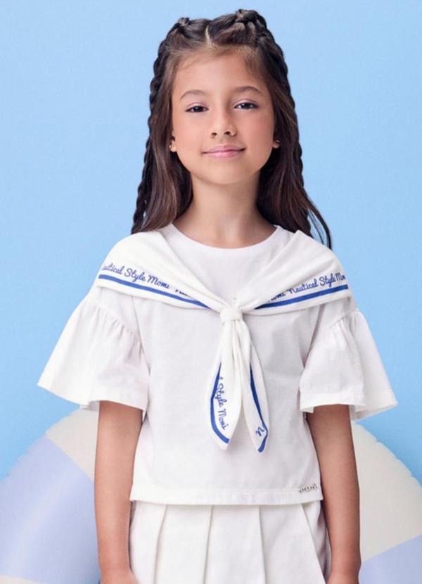 Blusa Off com Lenço Estampado