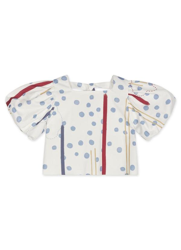 Blusa Poás Manga Curta Bebê Feminina Bege