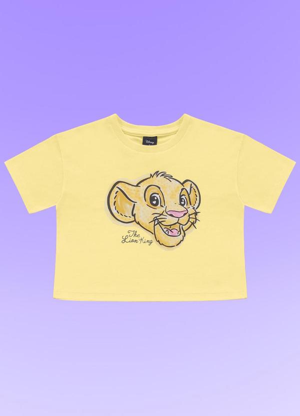 Vista 2 Blusa Rei Leao Amarelo Fakini Kids Fakini Kids