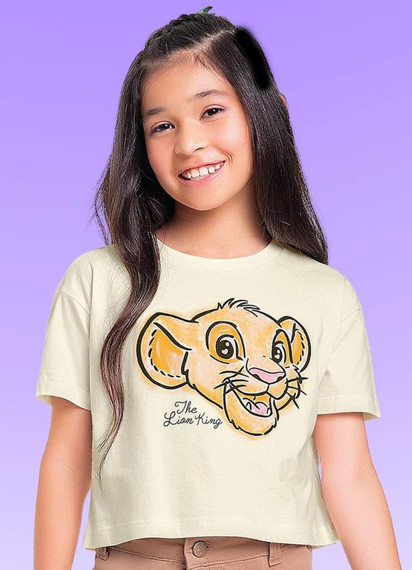 Vista 2 Blusa Rei Leao Bege Fakini Kids Fakini Kids