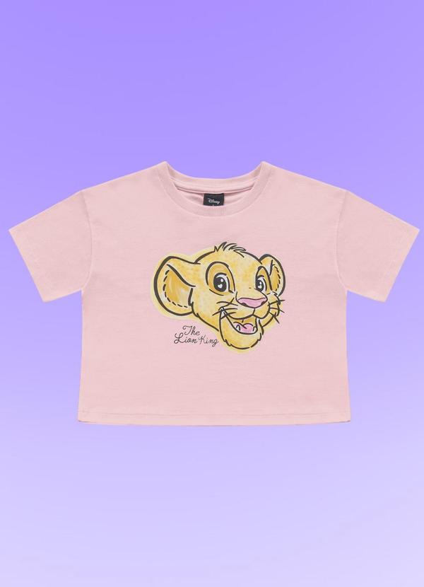 Vista 2 Blusa Rei Leao Rosa Fakini Kids Fakini Kids