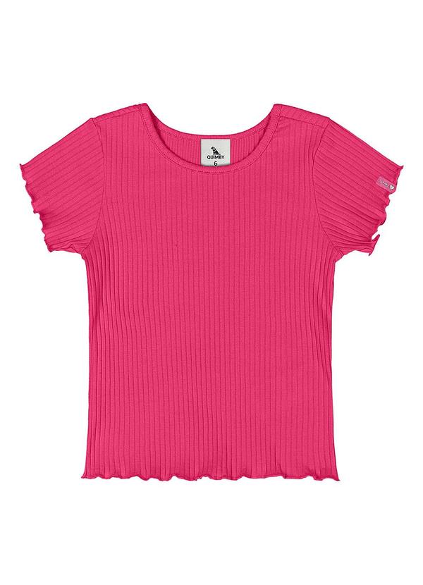 Vista 2 Blusa Ribana Canelada Menina Rosa Quimby Quimby