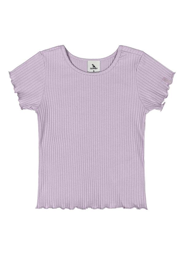Vista 2 Blusa Ribana Canelada Menina Roxo Quimby Quimby