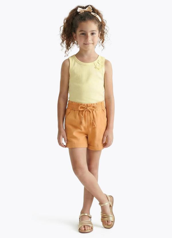 Blusa Ribana com Elastano Leve Amarelo