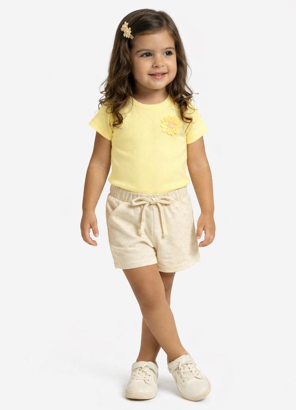 Blusa Ribana com Elastano Leve Amarelo