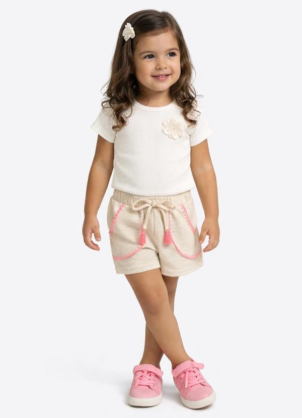Blusa Ribana com Elastano Leve Bege