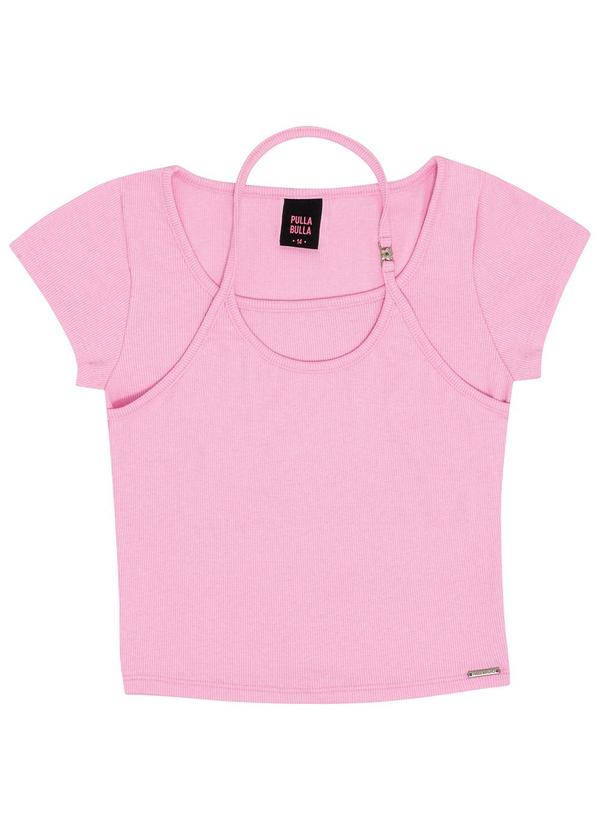 Blusa Ribana com Elastano Leve Rosa