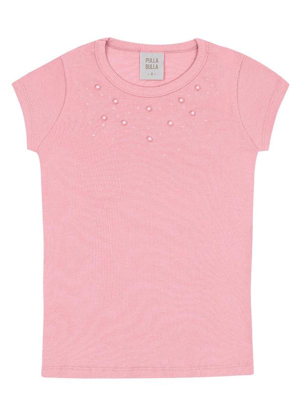 Vista 2 Blusa Ribana com Elastano Leve Rosa Pulla Bulla Pulla Bulla