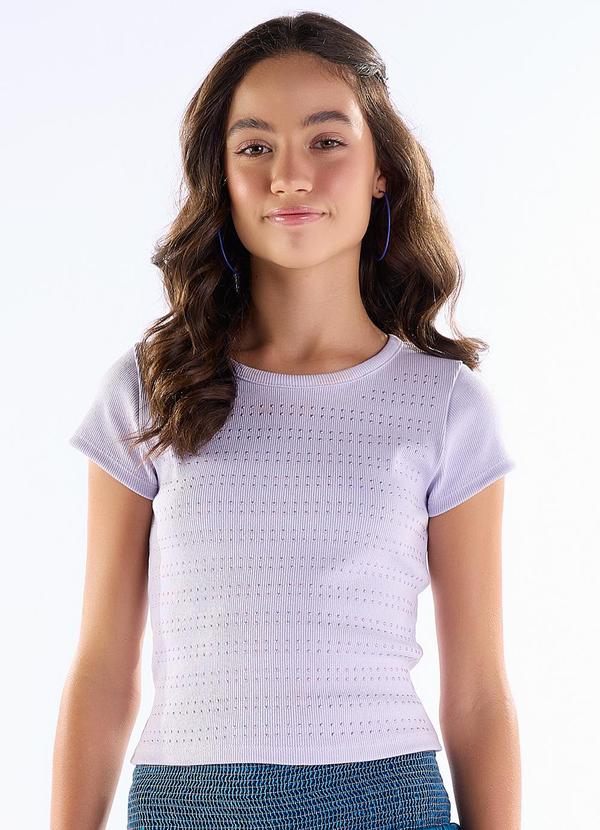 Blusa Ribana com Elastano Leve Roxo