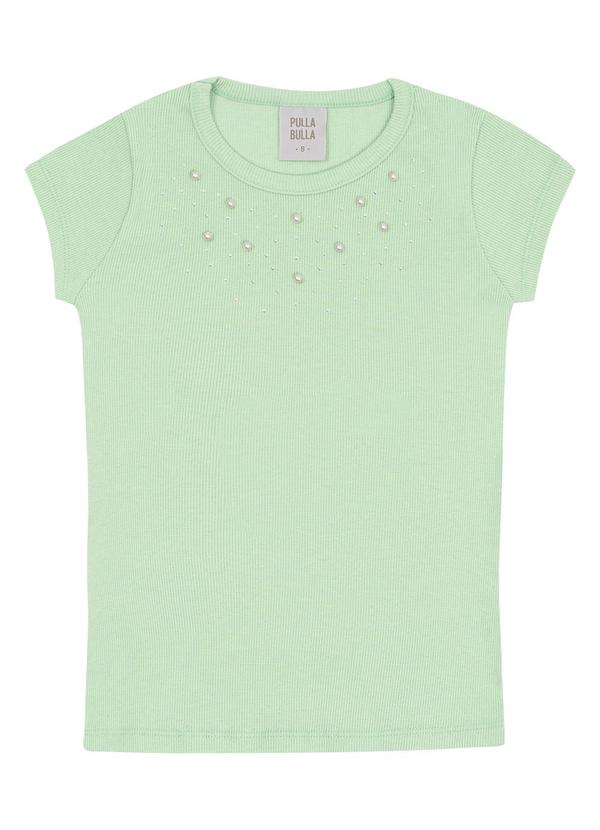 Vista 2 Blusa Ribana com Elastano Leve Verde Pulla Bulla Pulla Bulla