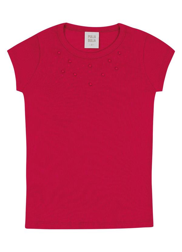Vista 2 Blusa Ribana com Elastano Leve Vermelho Pulla Bulla Pulla Bulla