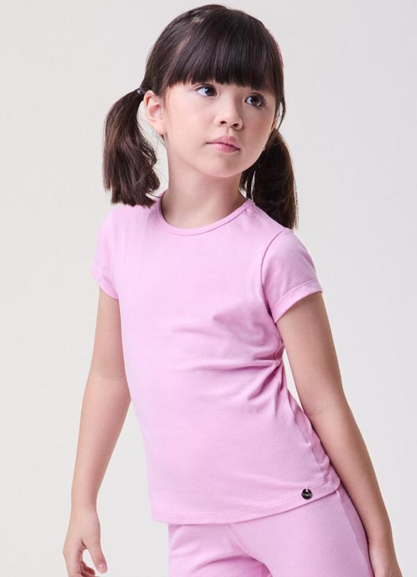 Blusa Rosa Baby Básica Rosa