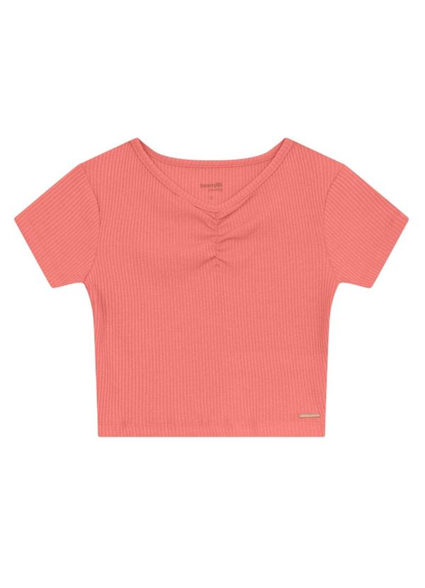 Vista 2 Blusa Teen Menina em Ribana Rosa Brandili Brandili