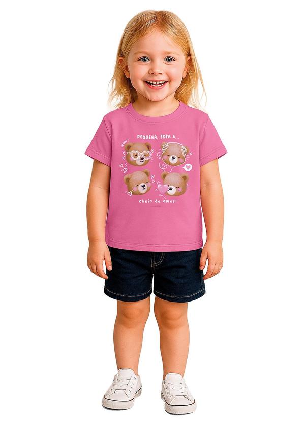 Blusa Ursinhos em Malha Rosa Escuro