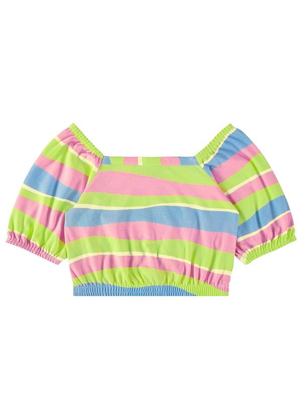 Blusa Verde Cropped Tie Dye Menina
