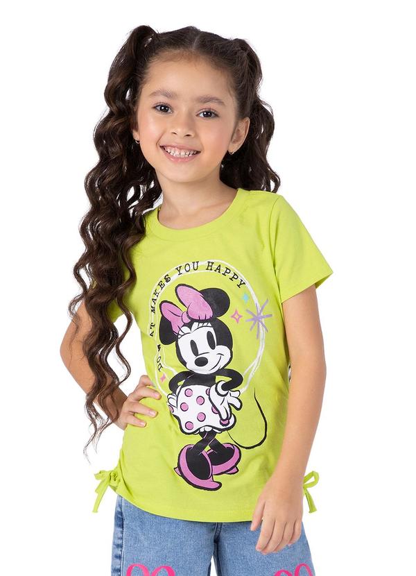 Blusa Verde Limão Minnie® com Amarração Menina
