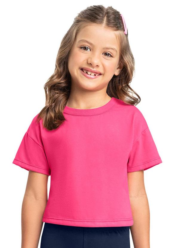 Camiseta Básica para Menina Bee Loop Rosa